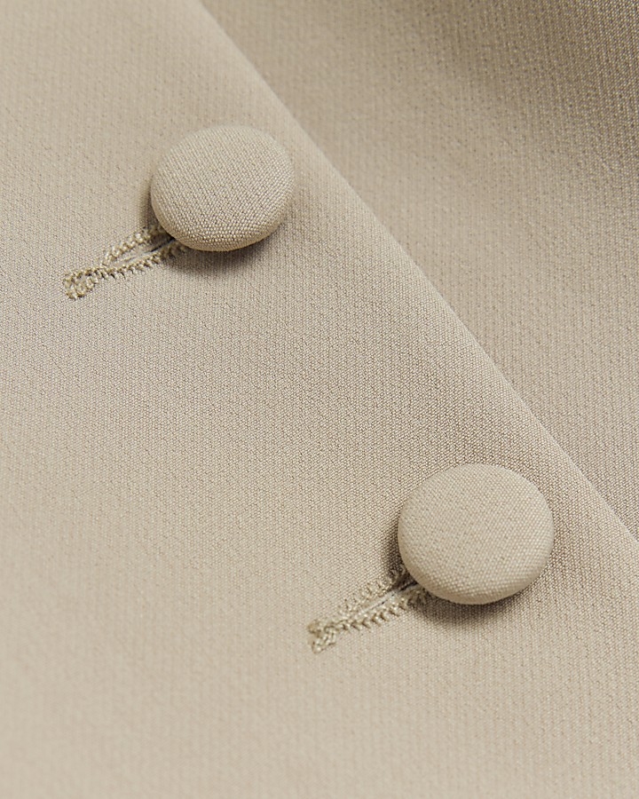 Beige button front waistcoat