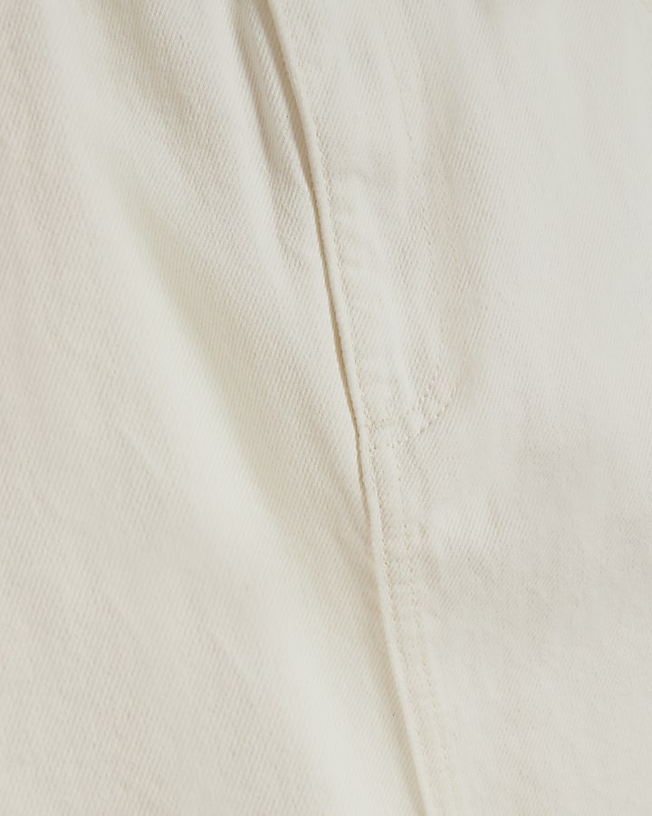 White split hem denim maxi skirt | River Island