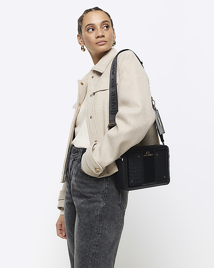 River island black online bag