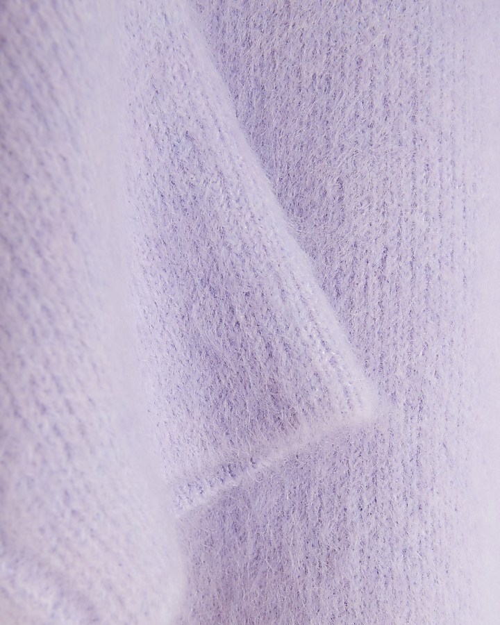 Purple brushed knit jumper