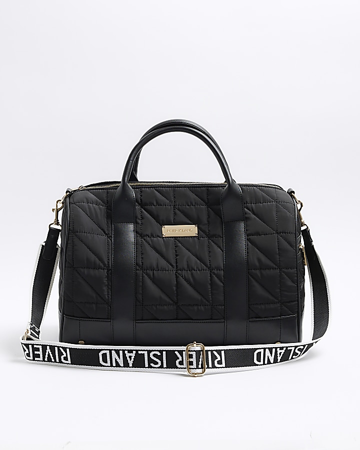 Black quilted outlet overnight bag