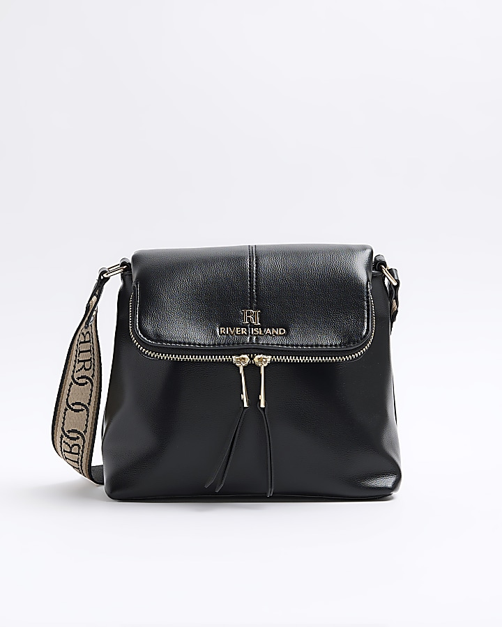 Black pouch detail cross body bag