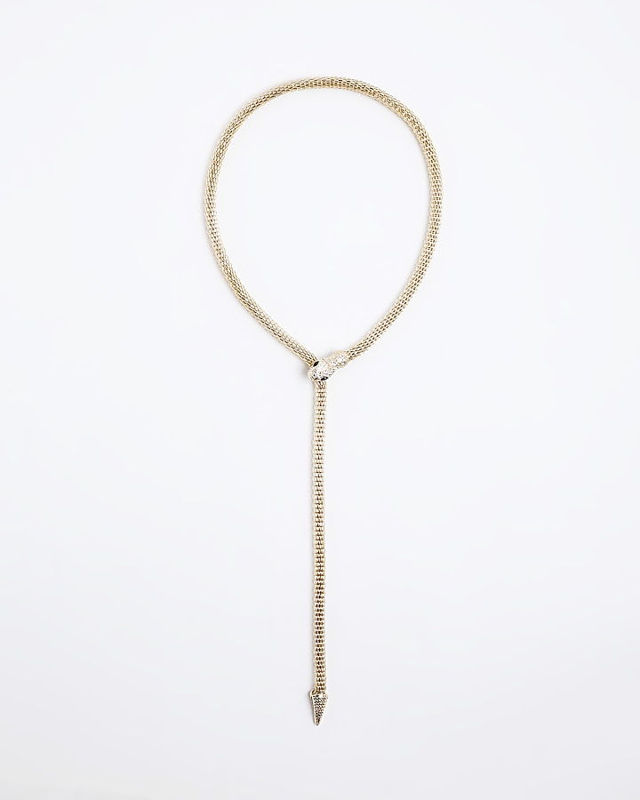 Gold Snake Layering Necklace