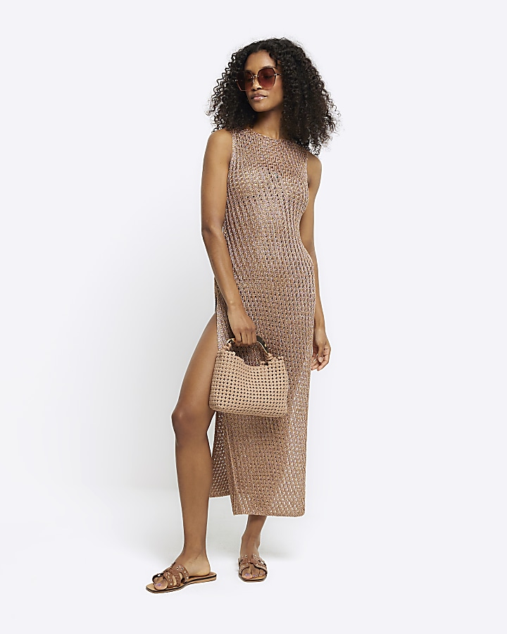 Glitter bodycon shop maxi dress