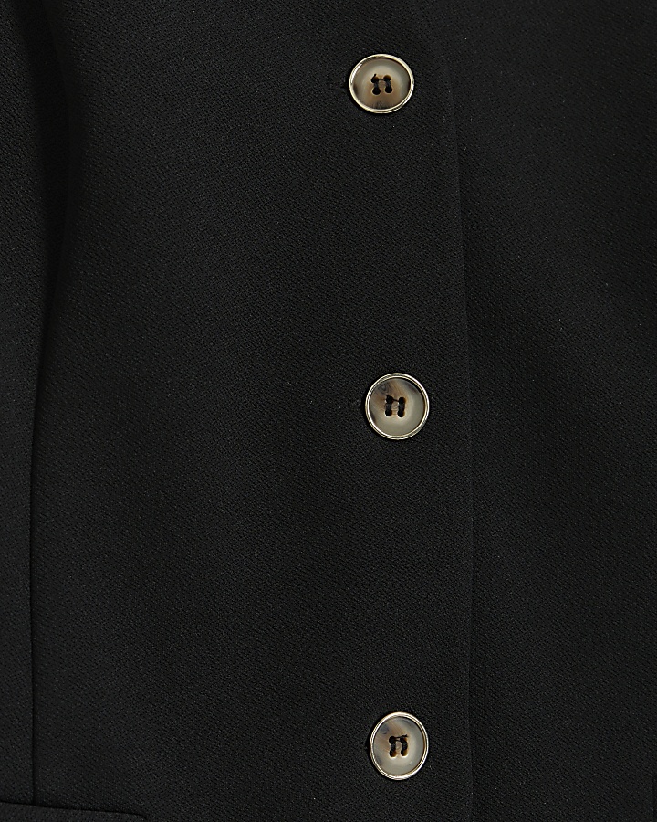 Black V neck waistcoat