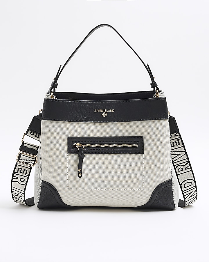 Cream river island online bag