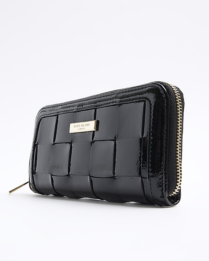 Black woven purse