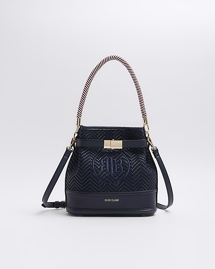 River island cheap navy handbags