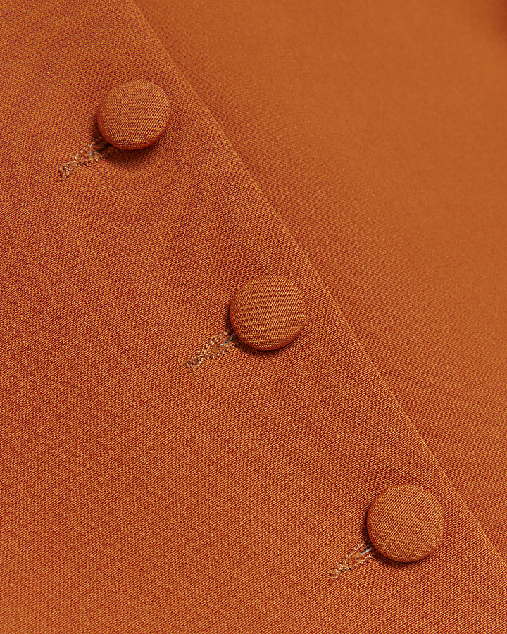 Orange Button Front Waistcoat
