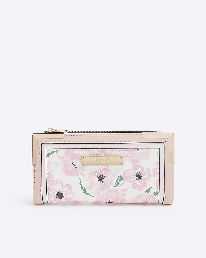 Pink best sale floral purse