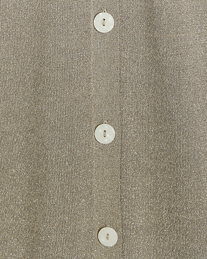 Bronze knit longline cardigan