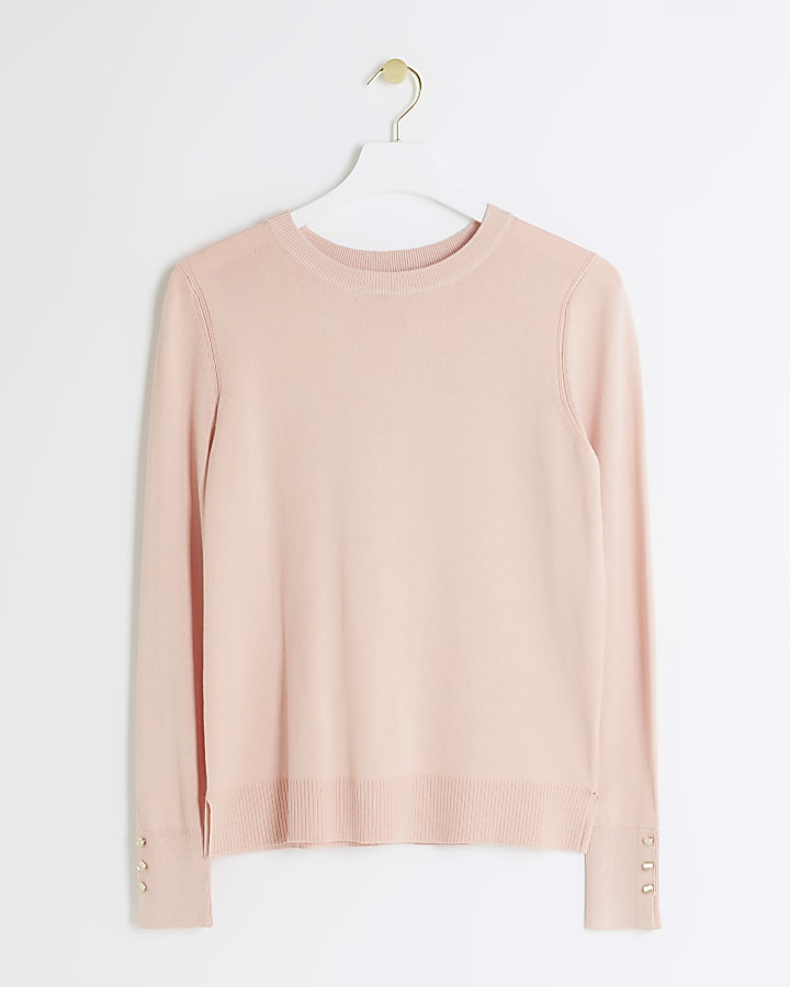 Coral knit long sleeve top