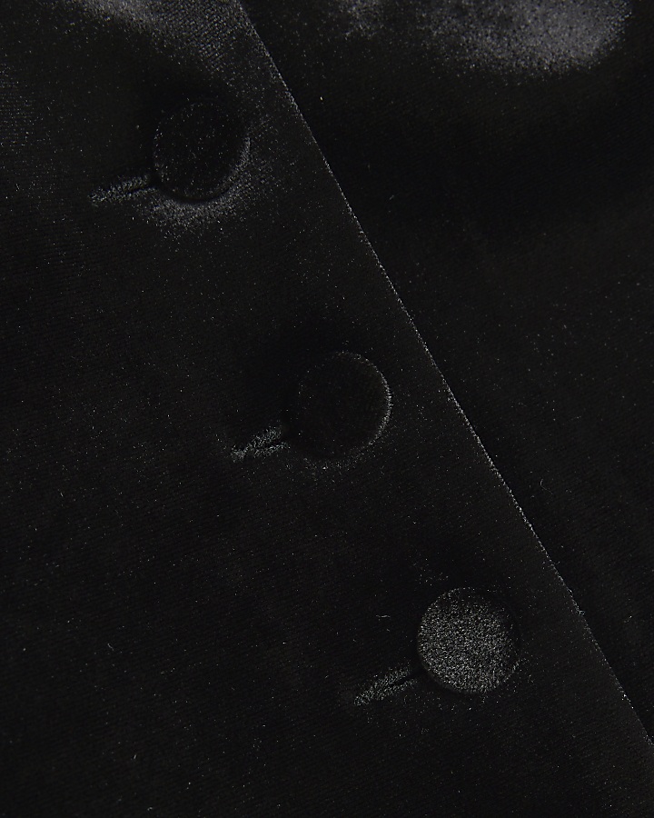 Black velvet button up waistcoat
