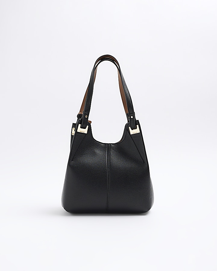 Black slouch small tote bag