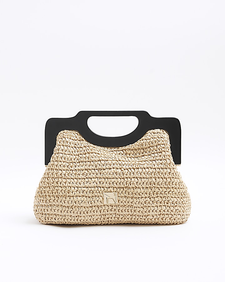 Beige cheap clutch bag