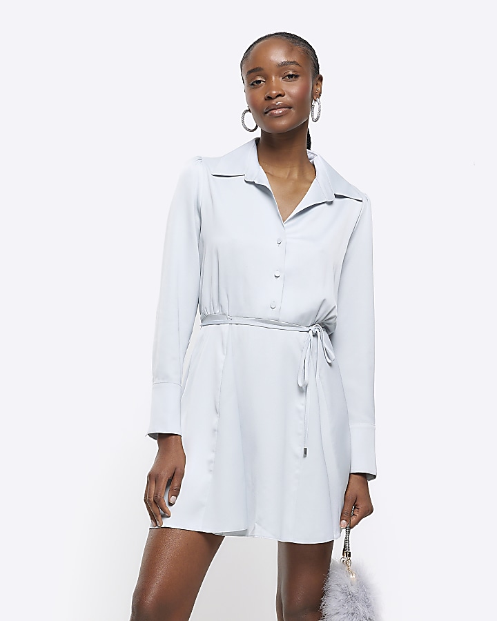 Women's mini shirt store dress