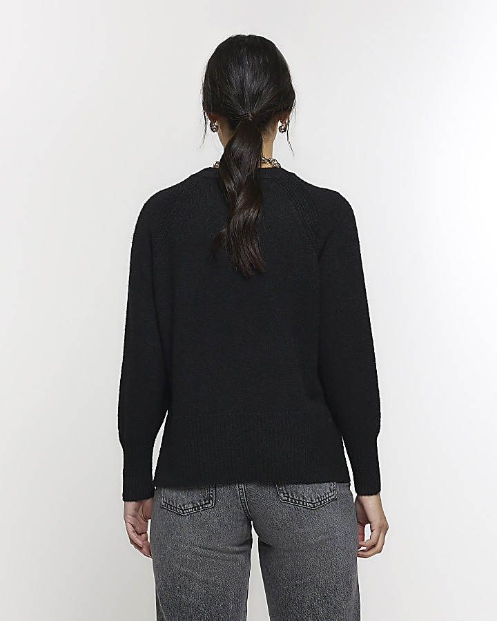 Black knit jumper
