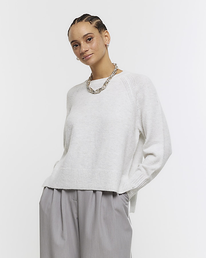 Grey knit jumper