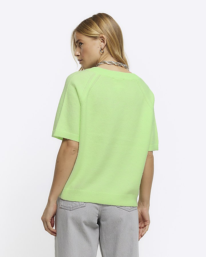 Green knit t-shirt