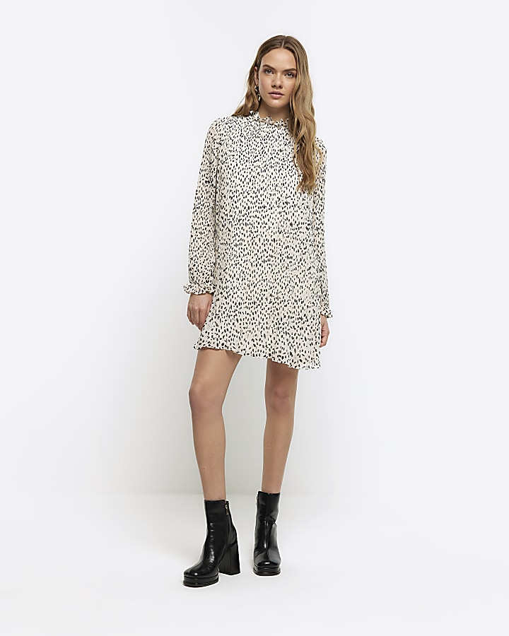 Rhode Island Shift Mini Dress Leopard