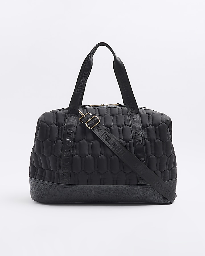 Black Soft Quilted Travel Bag