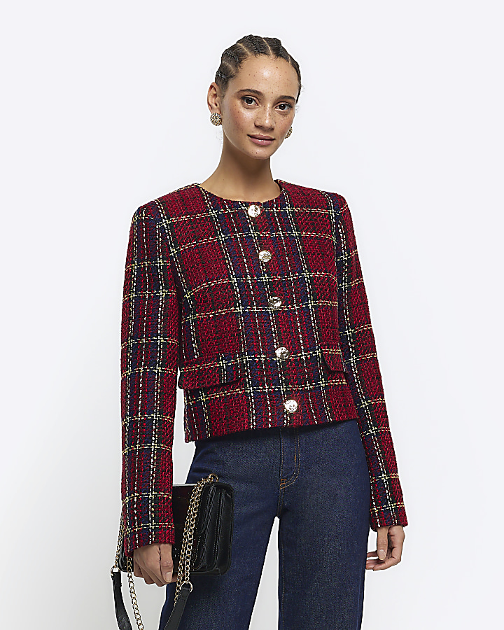 River island tweed store jacket womens