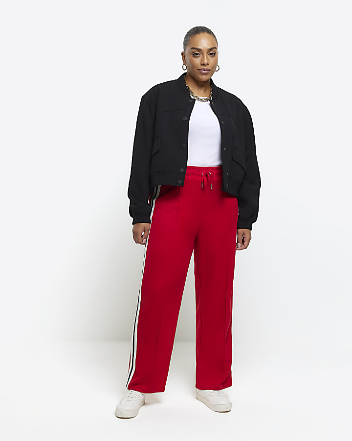 Plus size jeans with best sale side stripe