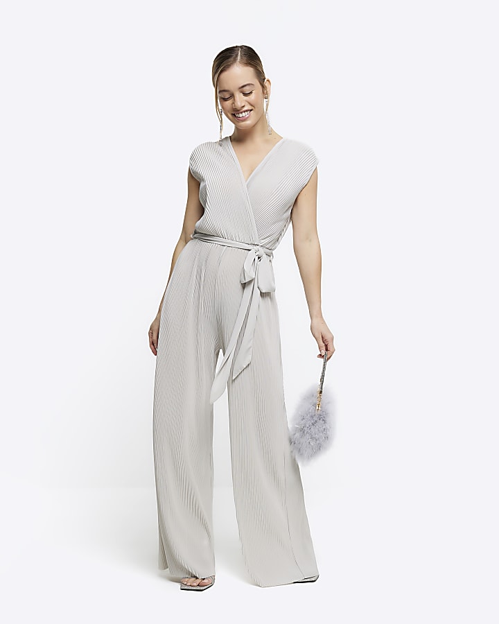 Grey petite hot sale jumpsuit