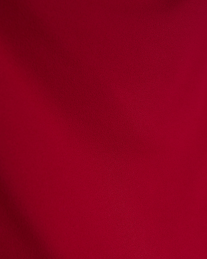 Red drape asymmetric tank top