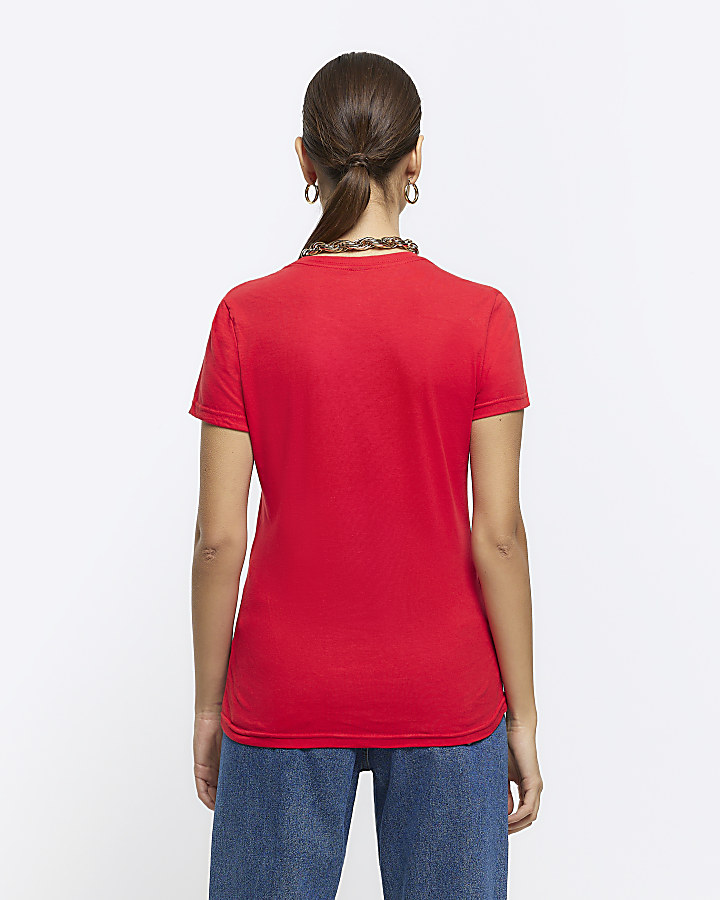 Red graphic t-shirt