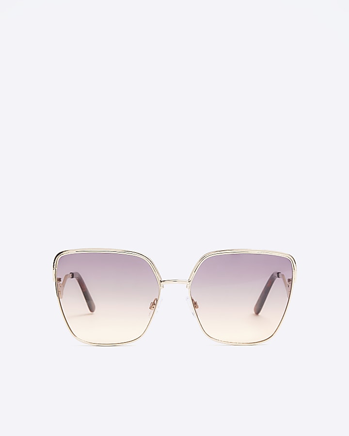 Gold oversized sunglasses