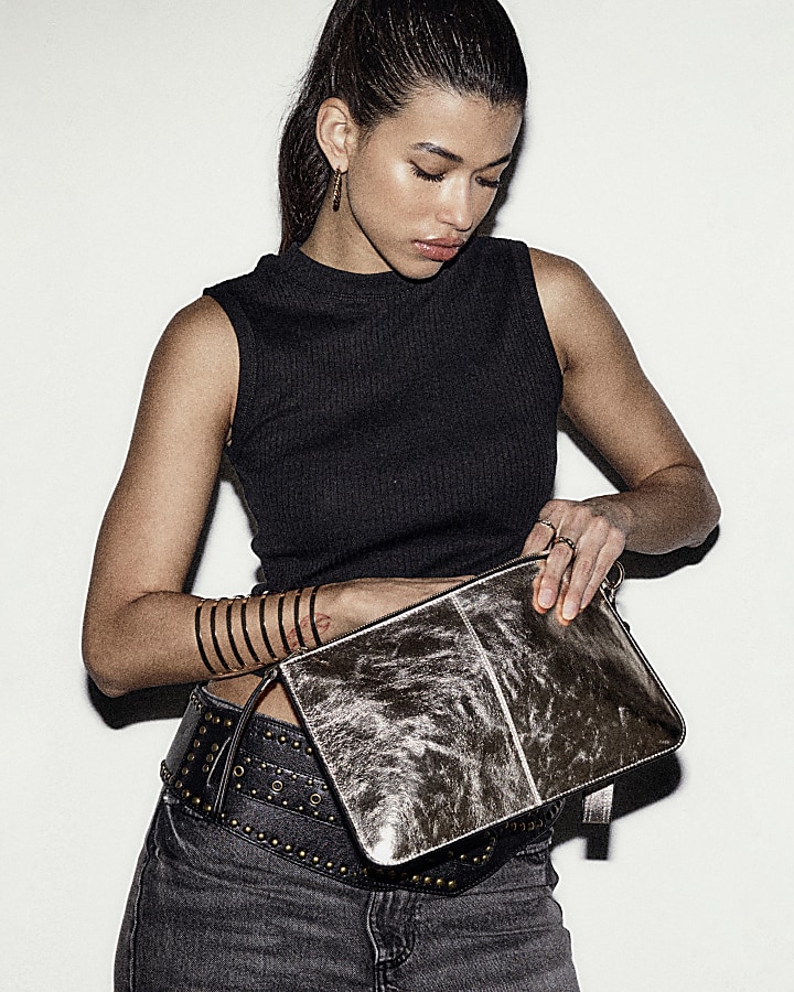 Metallic clutch bags sale