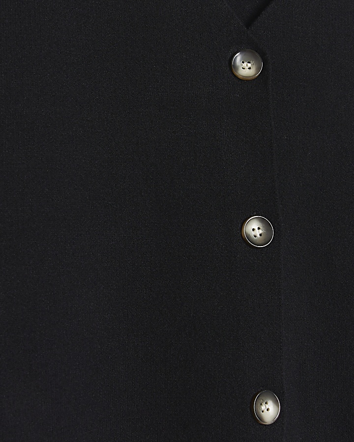 Black knit waistcoat