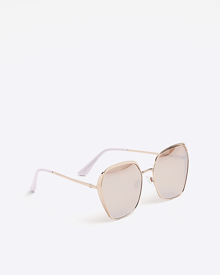 Rose gold oversized sunglasses