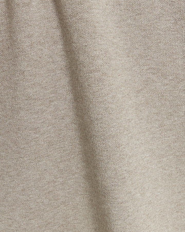 Brown knit maxi skirt
