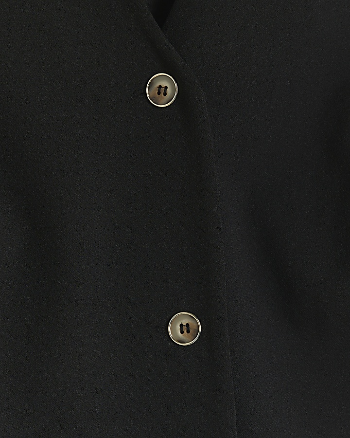 Plus black button up waistcoat
