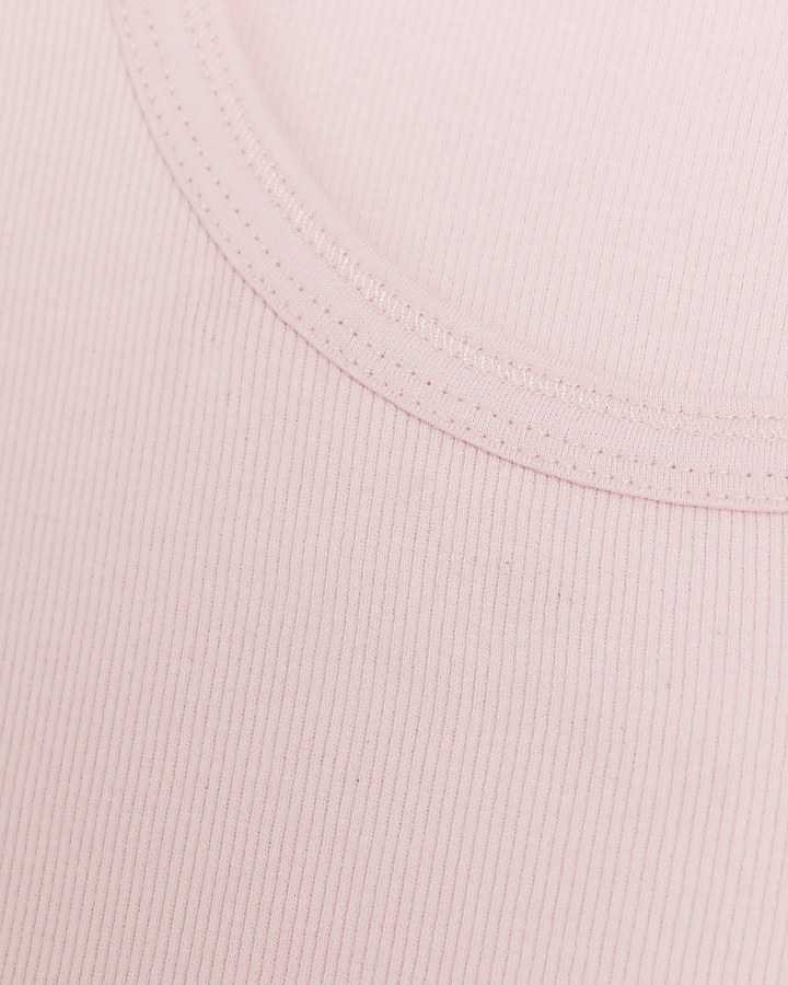 Pink scoop neck vest top