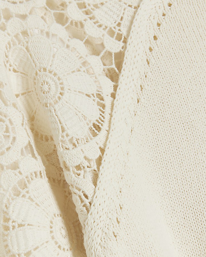 Cream lace long sleeve jumper