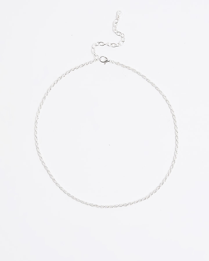 Silver Twisted Chain Necklace