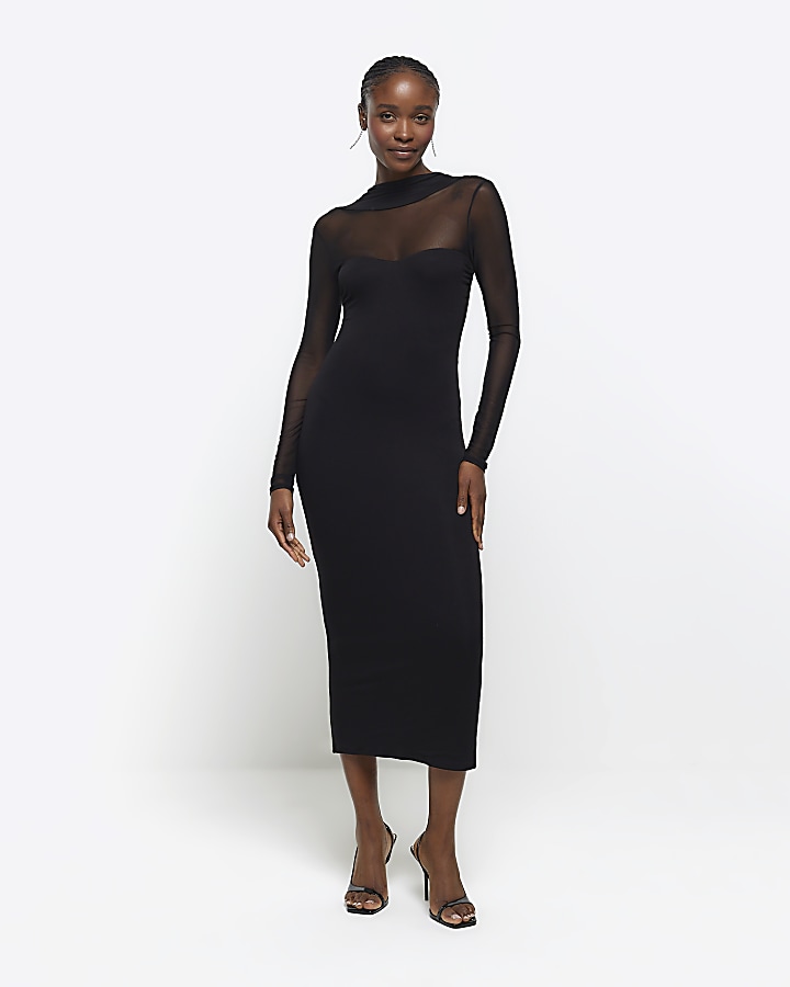 Midi dress open clearance back