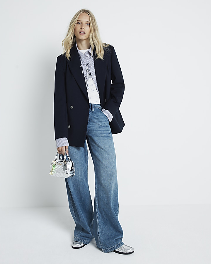 Mid-Rise Baggy Wide-Leg Jeans