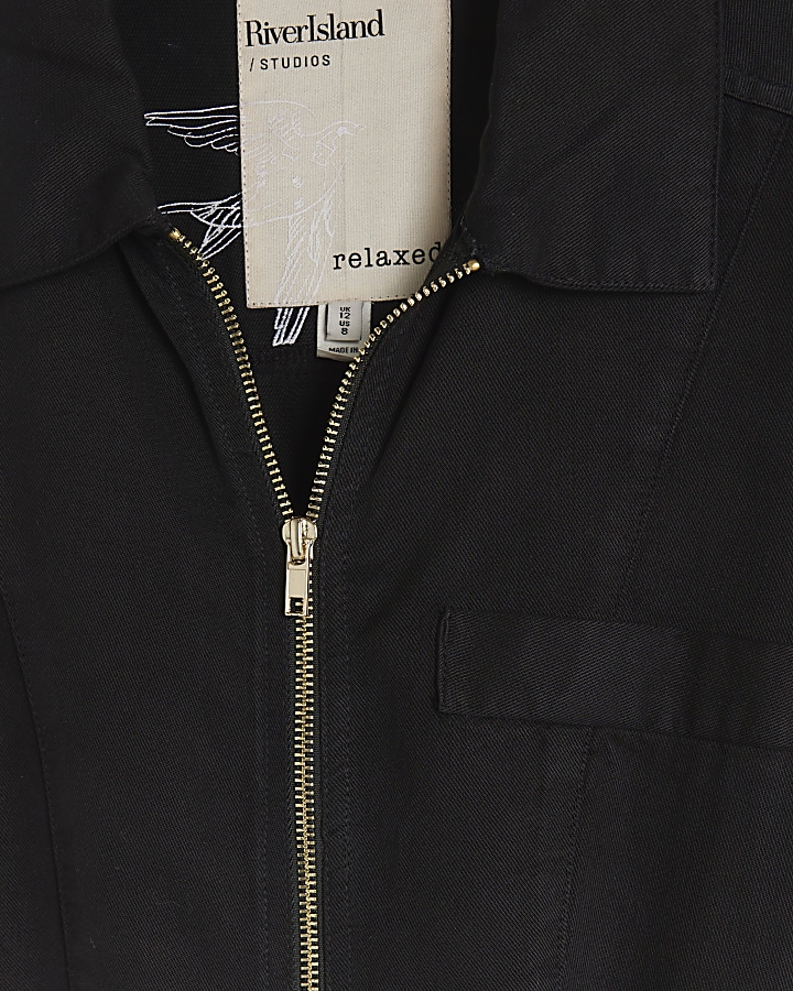 Noir zip jumpsuit
