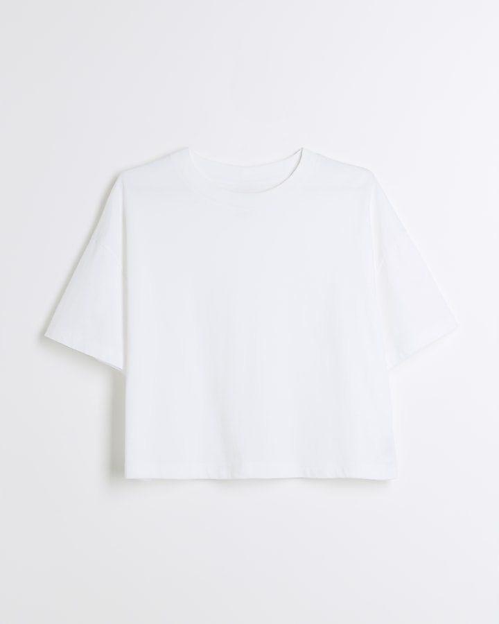 White boxy t-shirt | River Island