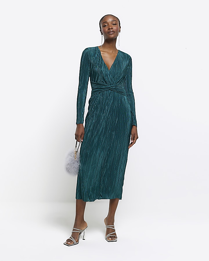 River island best sale green midi dress