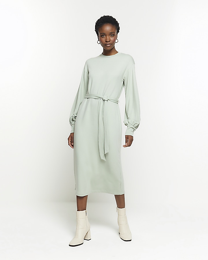 Midi sweatshirt sale dress