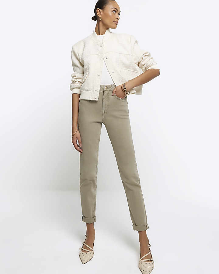 River island khaki on sale jeans