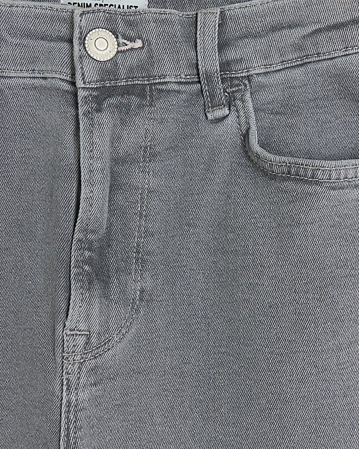Grey mid rise tummy hold flared jeans