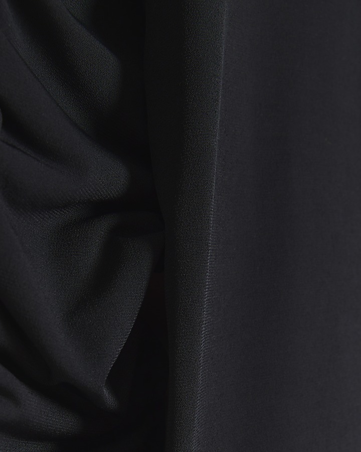 Black drape long sleeve top