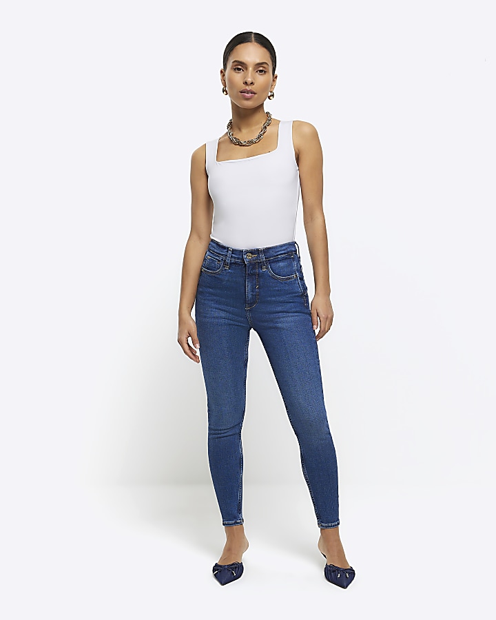 Petite Sculpt Seam Bum Shaper High Waisted Skinny Jeans