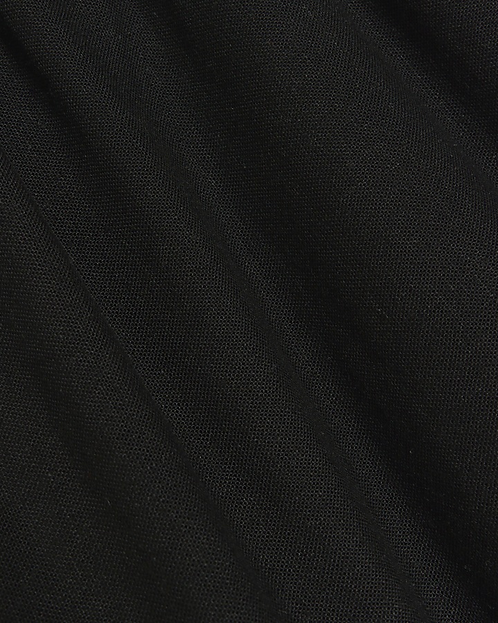 Black Linen blend Trousers